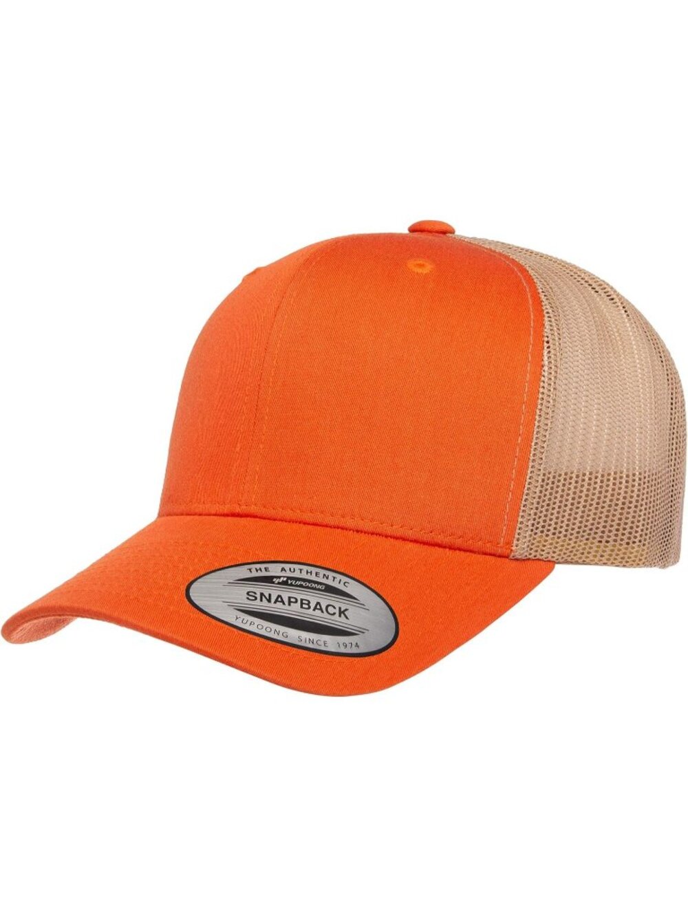 Men's Rustic Orange/Khaki Cotton Classics Trucker Mesh Cap YP Snapback Loose Cap